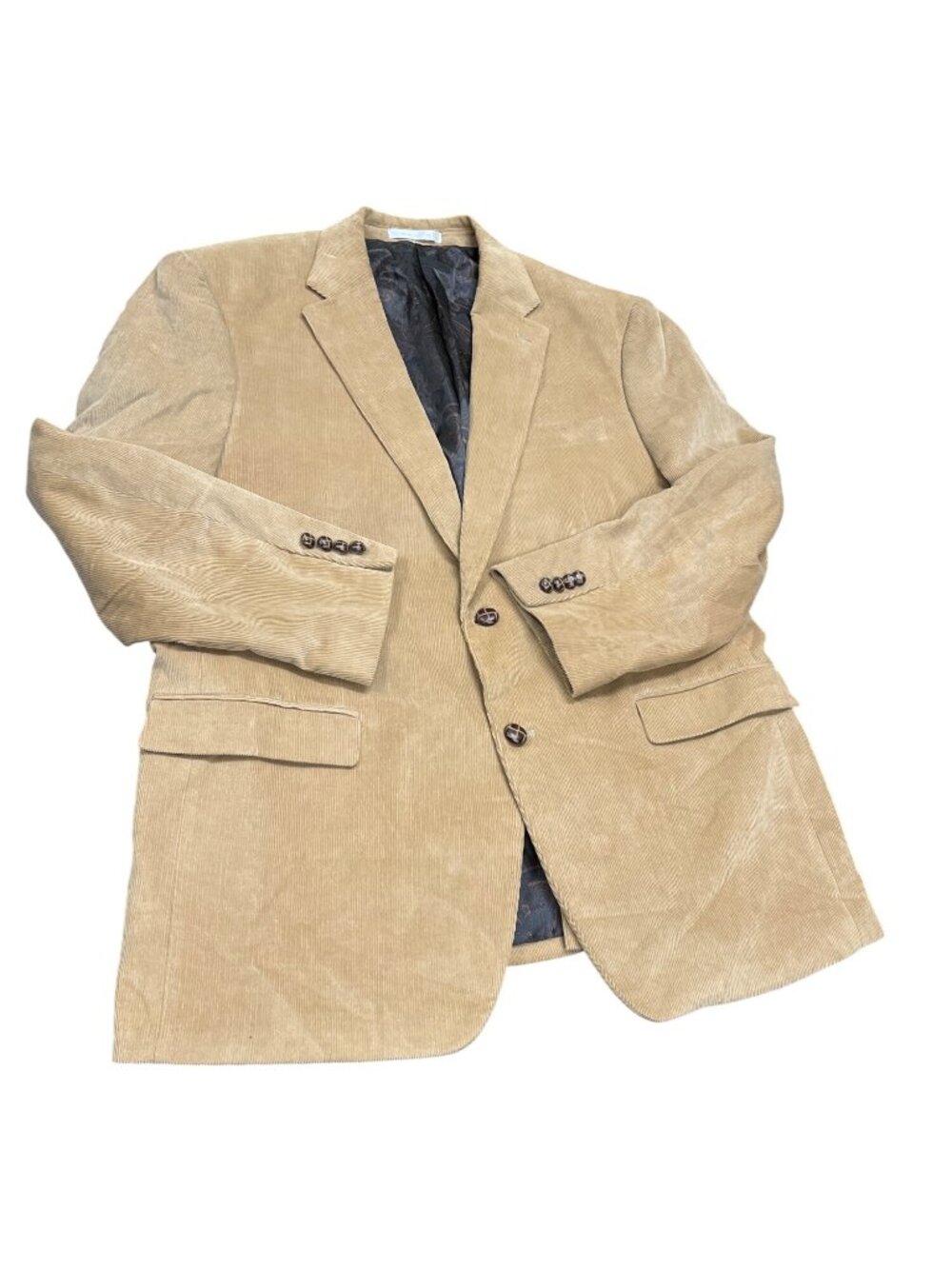 Lauren Ralph Lauren mens classic fall tan Corduroy sports jacket blazer sz 42R